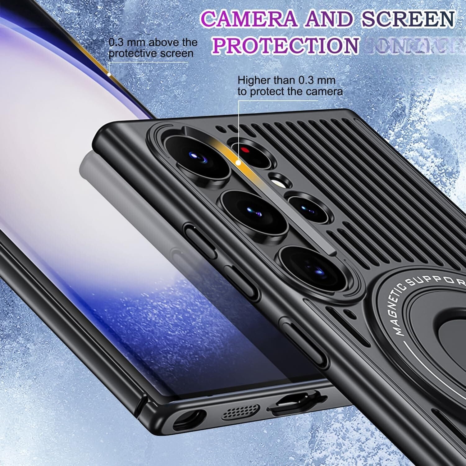 Samsung Galaxy S24 Heat Dissipation ic Stand Cover - case features