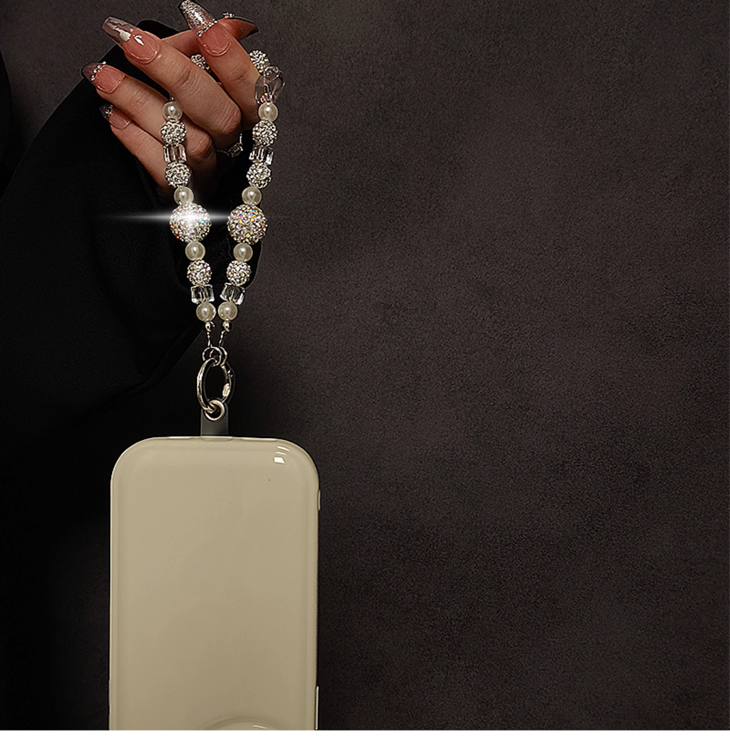Luxury Pearls and Stones Phone Charm for Default Title - colour options