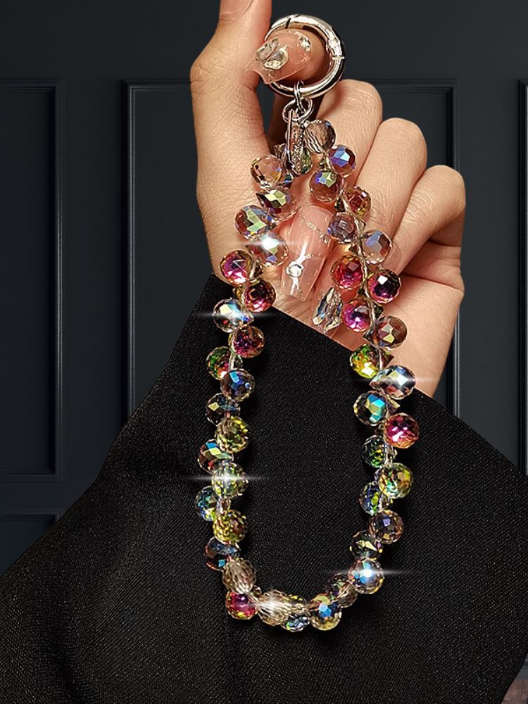 Aurora Effect Crystals Luxury Phone Charm - colour options