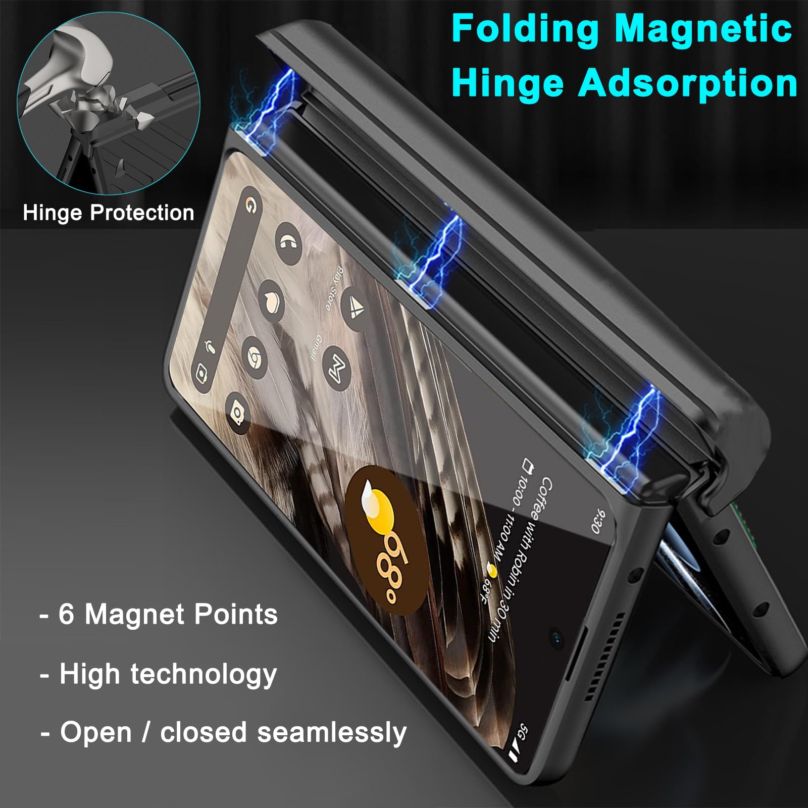 Jet Black MagSafe Kickstand Cover (with Front Glass) – phone accessory by JustAndBest India