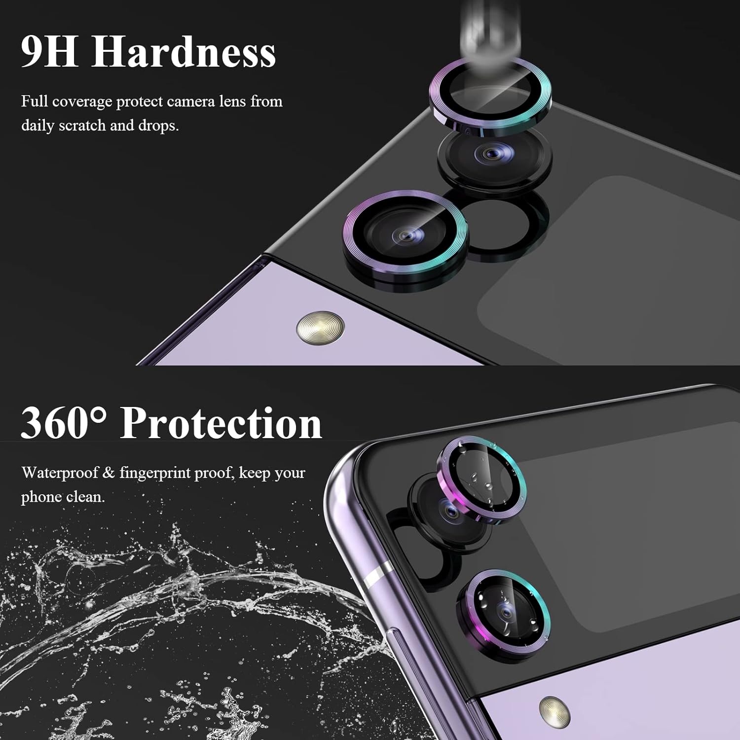 Samsung Galaxy Z Flip 4 Colourful Camera Lens Protectors - phone case