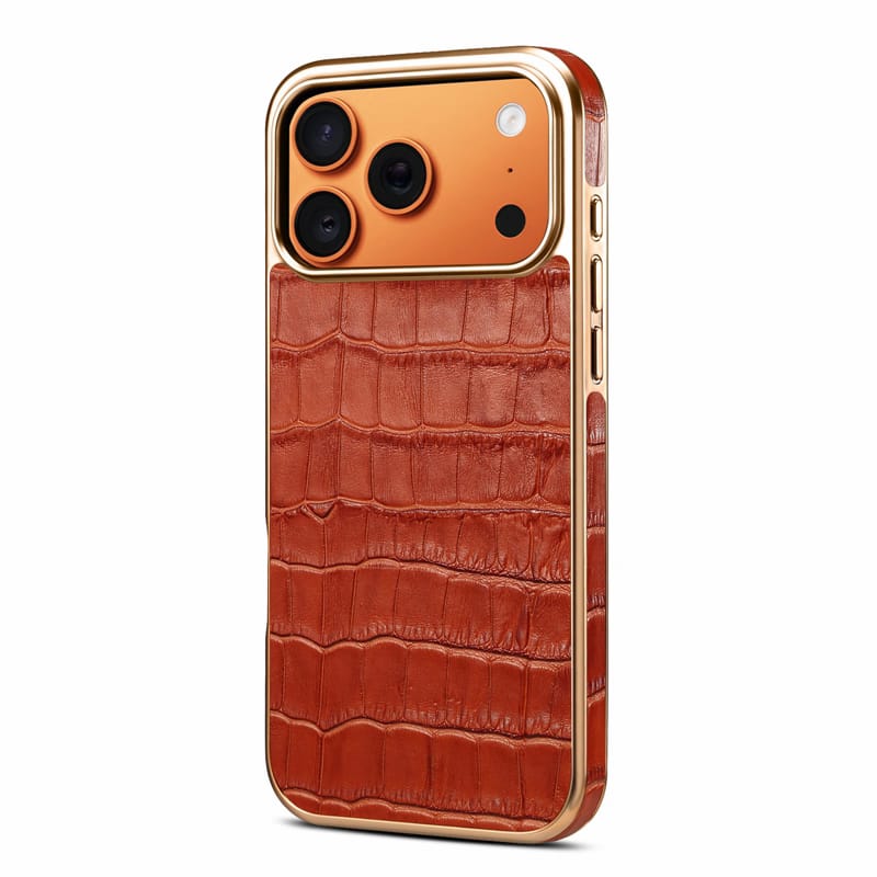 iPhone 17 Series Croco Pattern Leather Cover - lifestyle