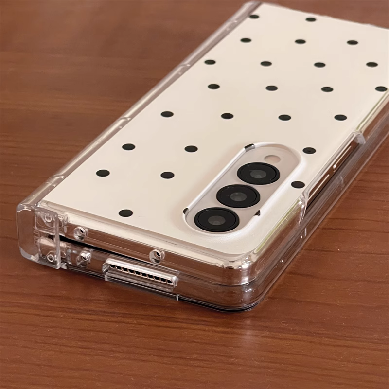 Samsung Galaxy Z Fold 3 Polka Dots Matte Cover(with ) - lifestyle