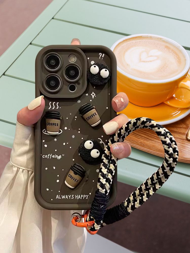 iPhone 15 Pro 3D Coffee Badges Cover | Phone Accessory