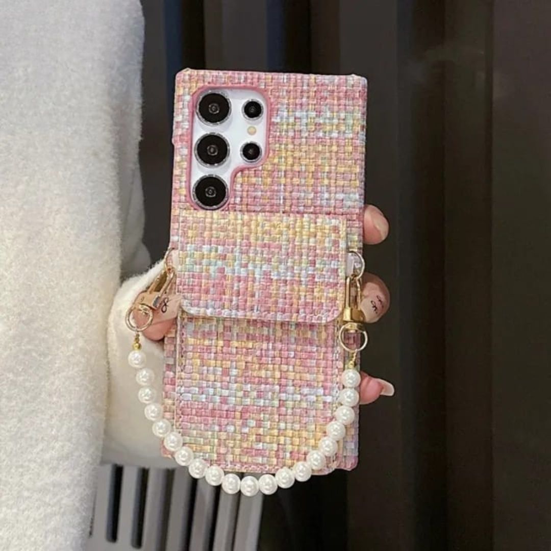 Samsung Galaxy S26 Ultra Pearl Bracelet Wallet Cover - protective case detail