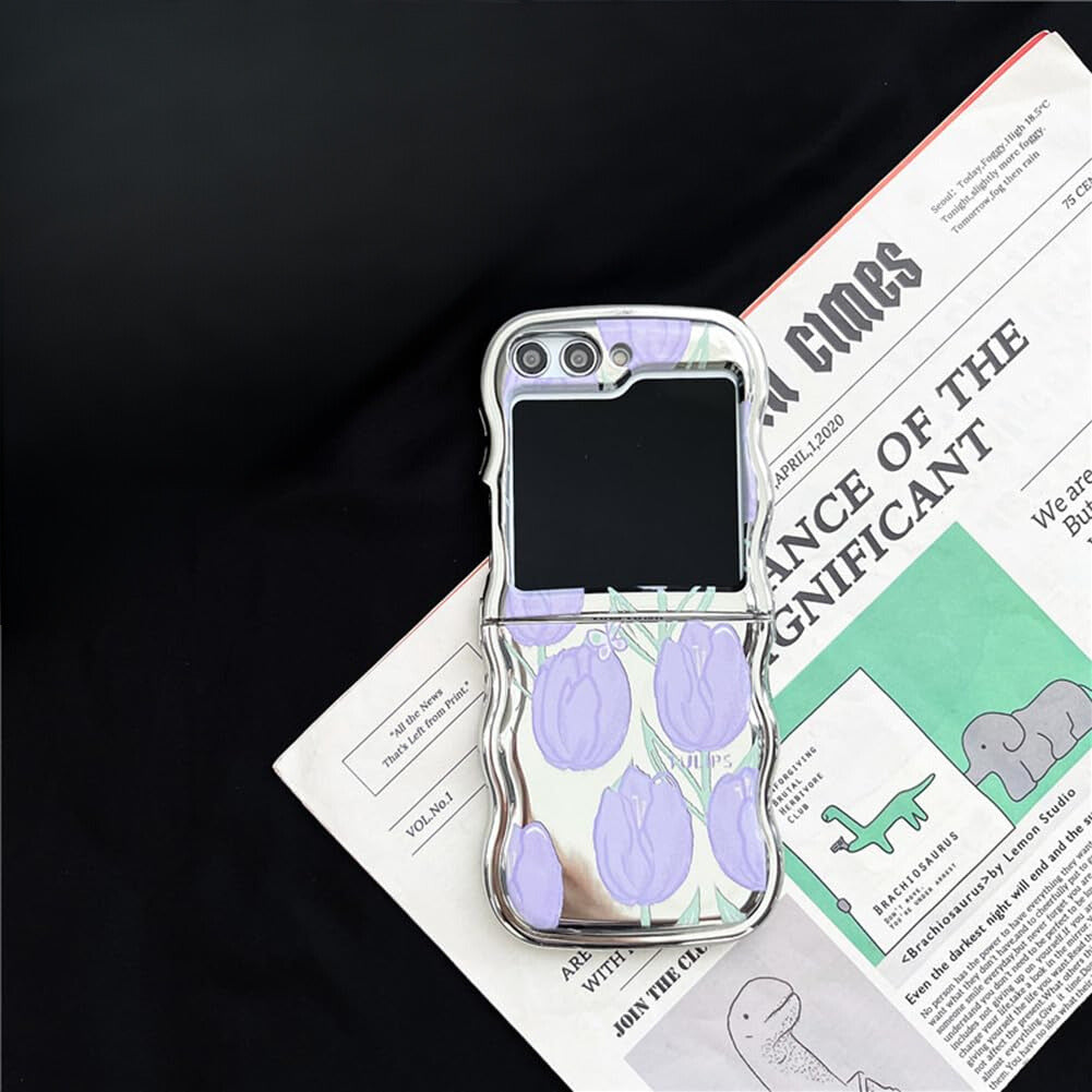 Samsung Galaxy Z Flip 3 Zazzy Shining Tulips Glossy Cover - lifestyle