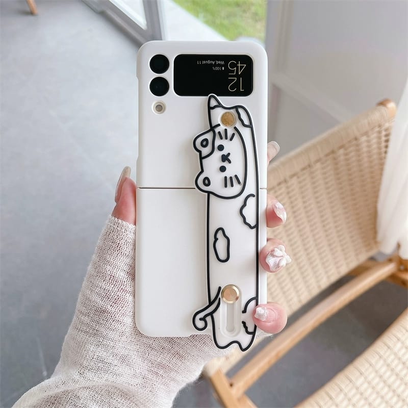 Samsung Galaxy Z Flip 3 Cat Hand Strap Cover - slim profile
