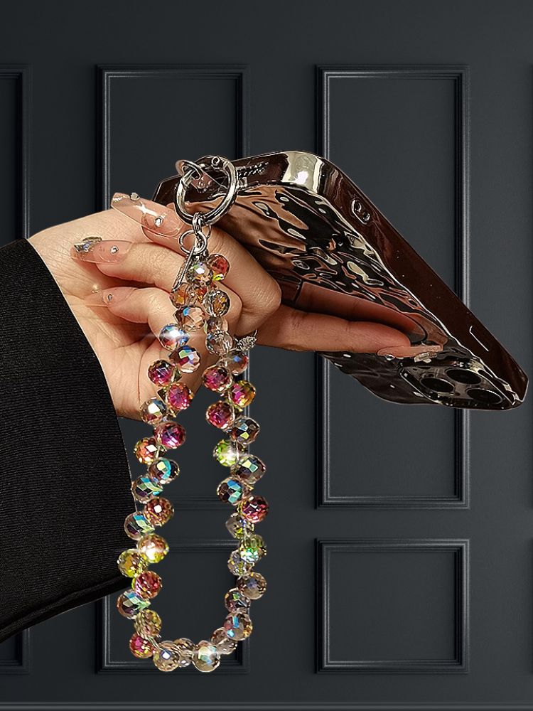 Aurora Effect Crystals Luxury Phone Charm - protective case detail