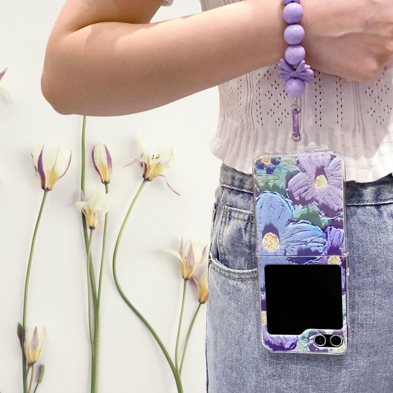 Cute Floral Glossy Lanyard Cover – phone accessory by JustAndBest India