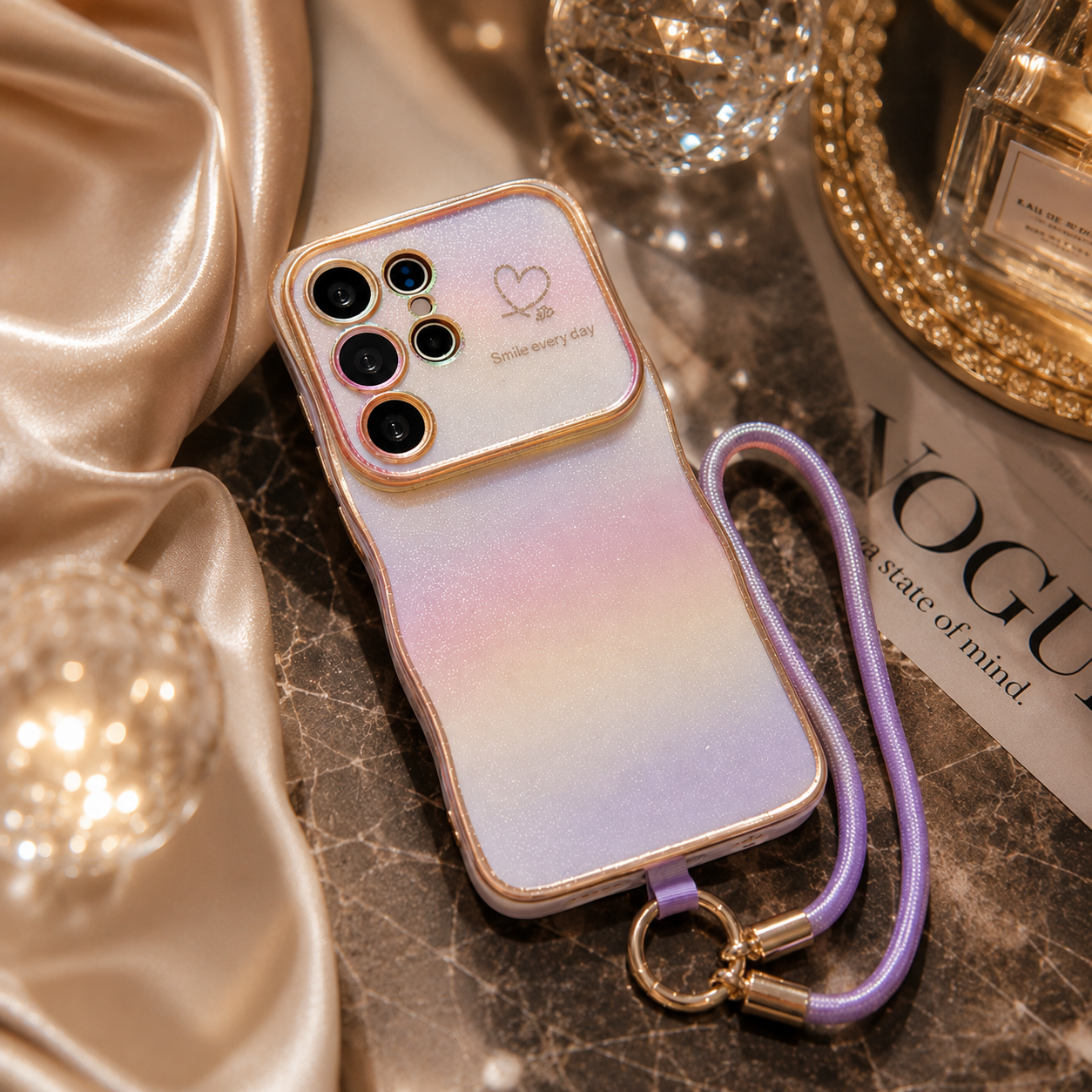 Samsung Galaxy S26 Glittery Rainbow Effect Cover - phone case