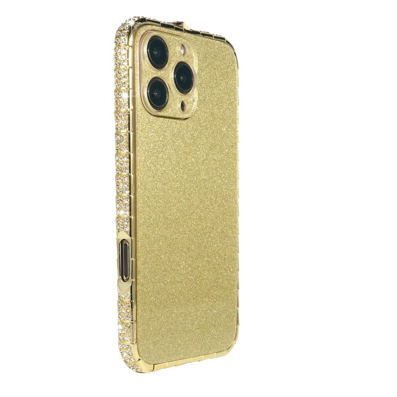 Luxury Diamond Rhinestones Metallic Bumper Cover iPhone cover – JustAndBest India