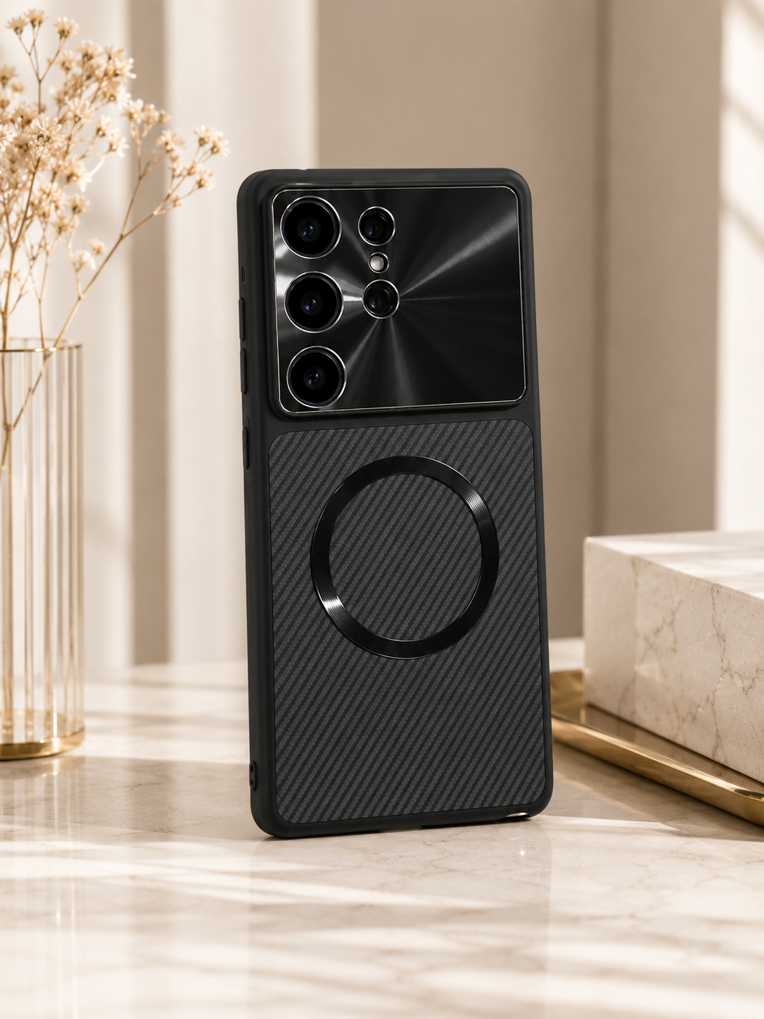 Samsung Galaxy S26 Ultra Phantom Pro Carbon Pattern Case - lifestyle