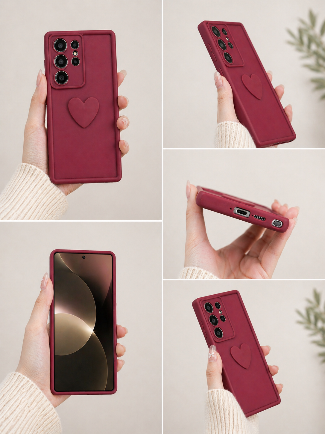 Samsung Galaxy S26 Series 3D Heart Matte Cover - protective case detail