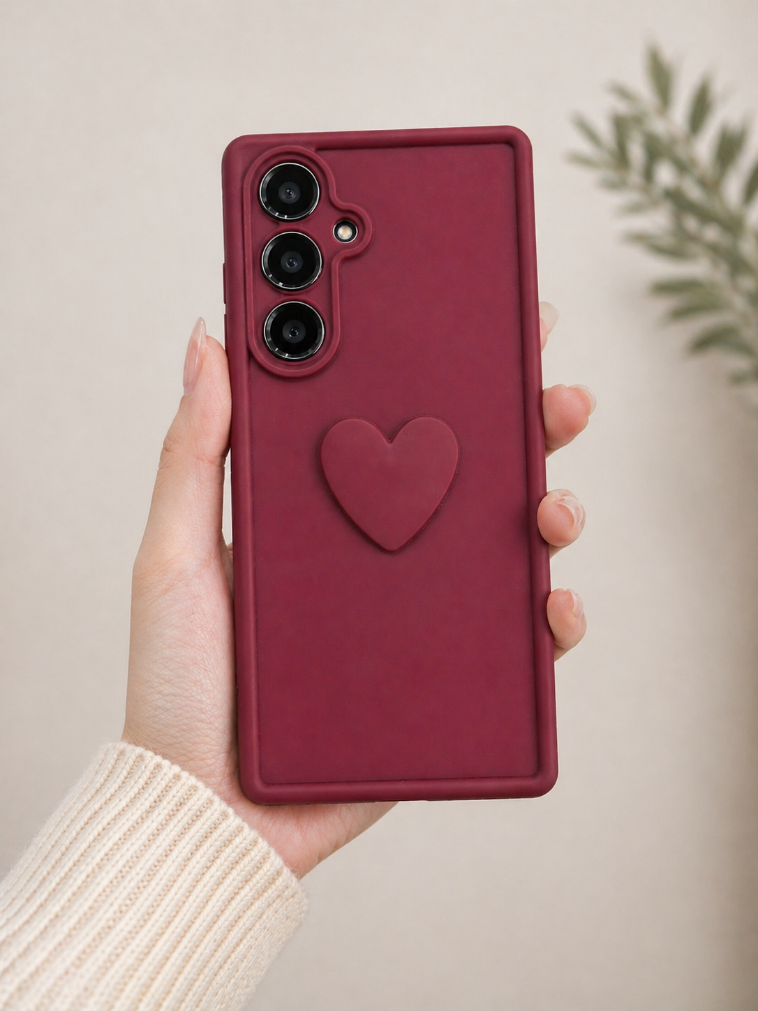 Samsung Galaxy S26 Series 3D Heart Matte Cover - protective case detail
