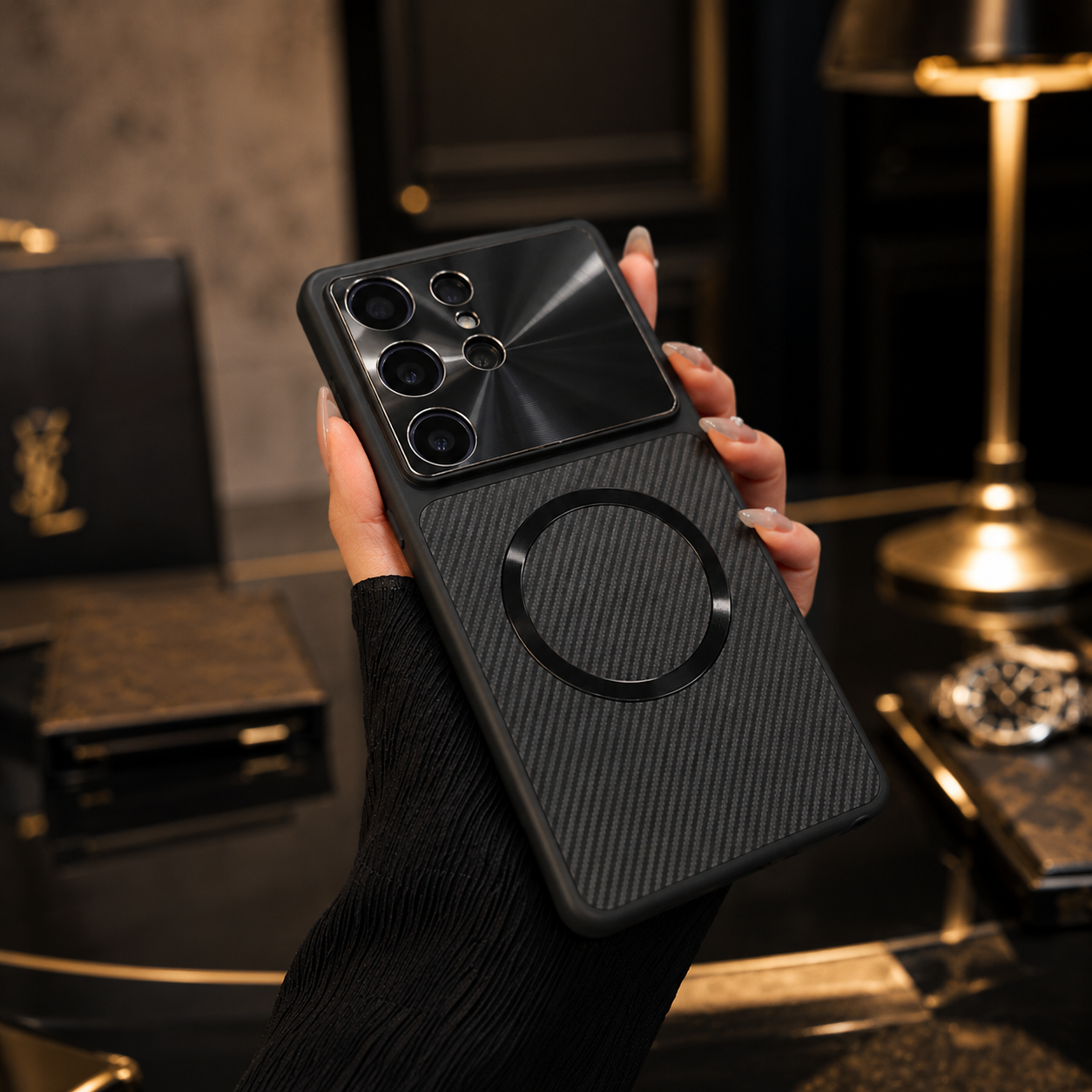 Samsung Galaxy S26 Ultra Phantom Pro Carbon Pattern Case - phone case