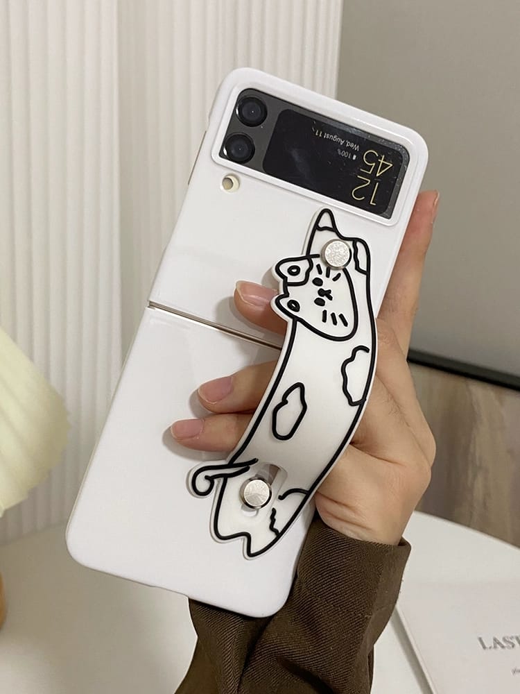 Samsung Galaxy Z Flip 3 Cat Hand Strap Cover | Designer Case