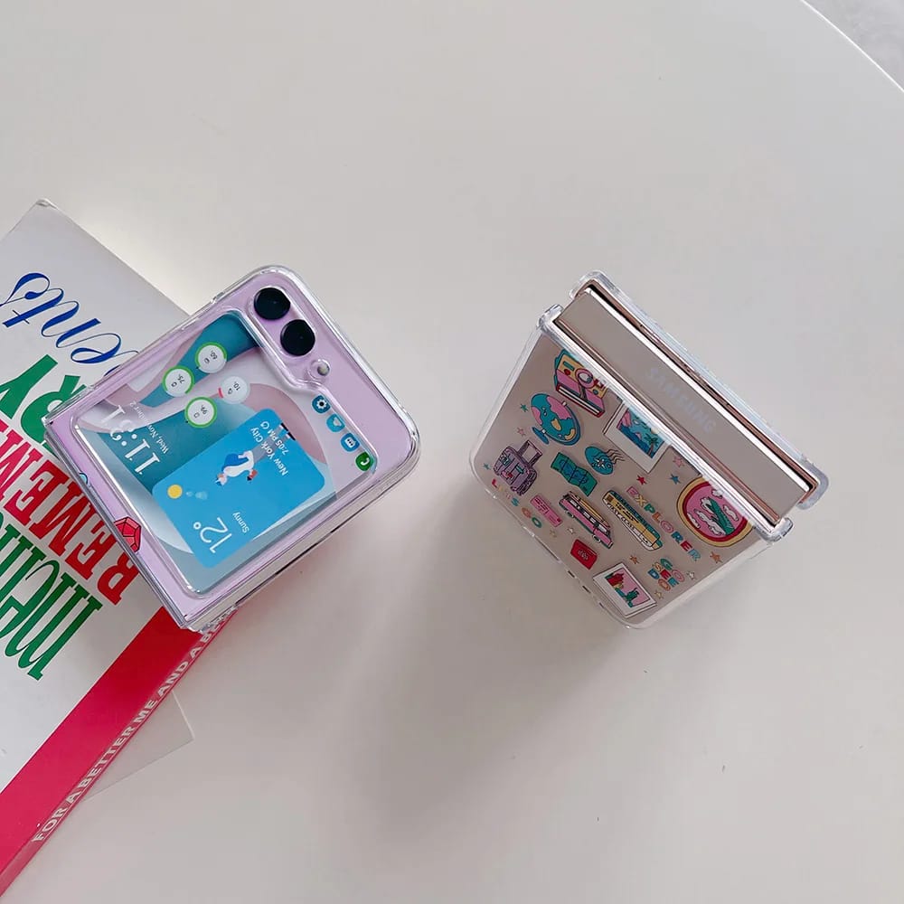 Samsung Galaxy Z Flip 3 Traveller Badges Case - case features