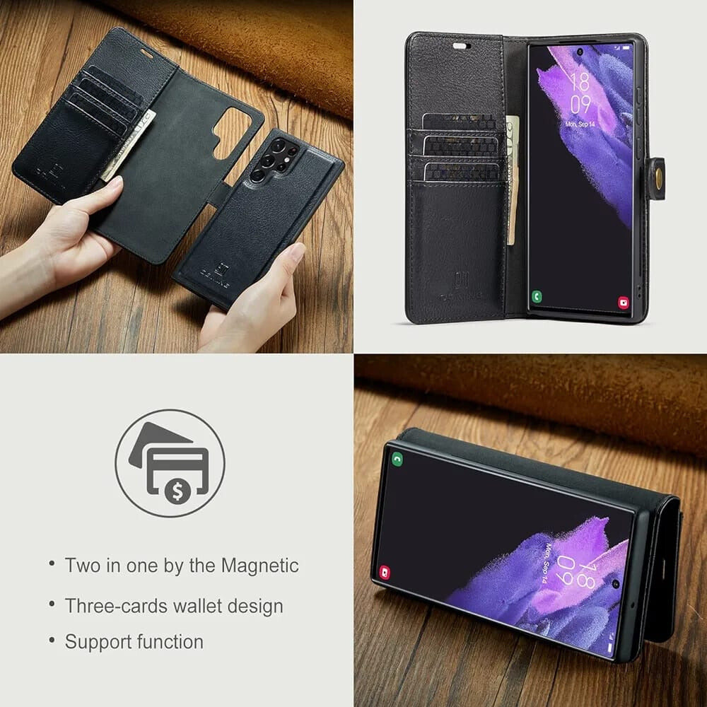 Samsung Galaxy S25 Series Two-In-One Wallet Style Leather Flip Cover - lifestyle
