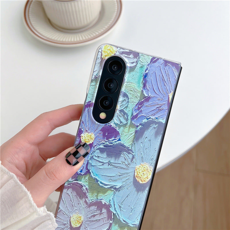 Samsung Galaxy Z Fold 3 Floral Glossy Cover - lifestyle
