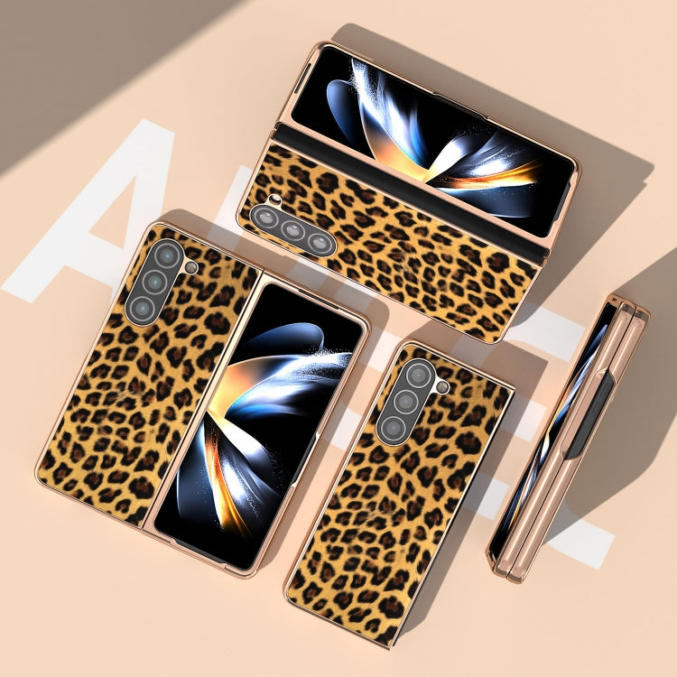 Samsung Galaxy Z Fold 3 Leopard Print Gold Electroplated Cover - colour options