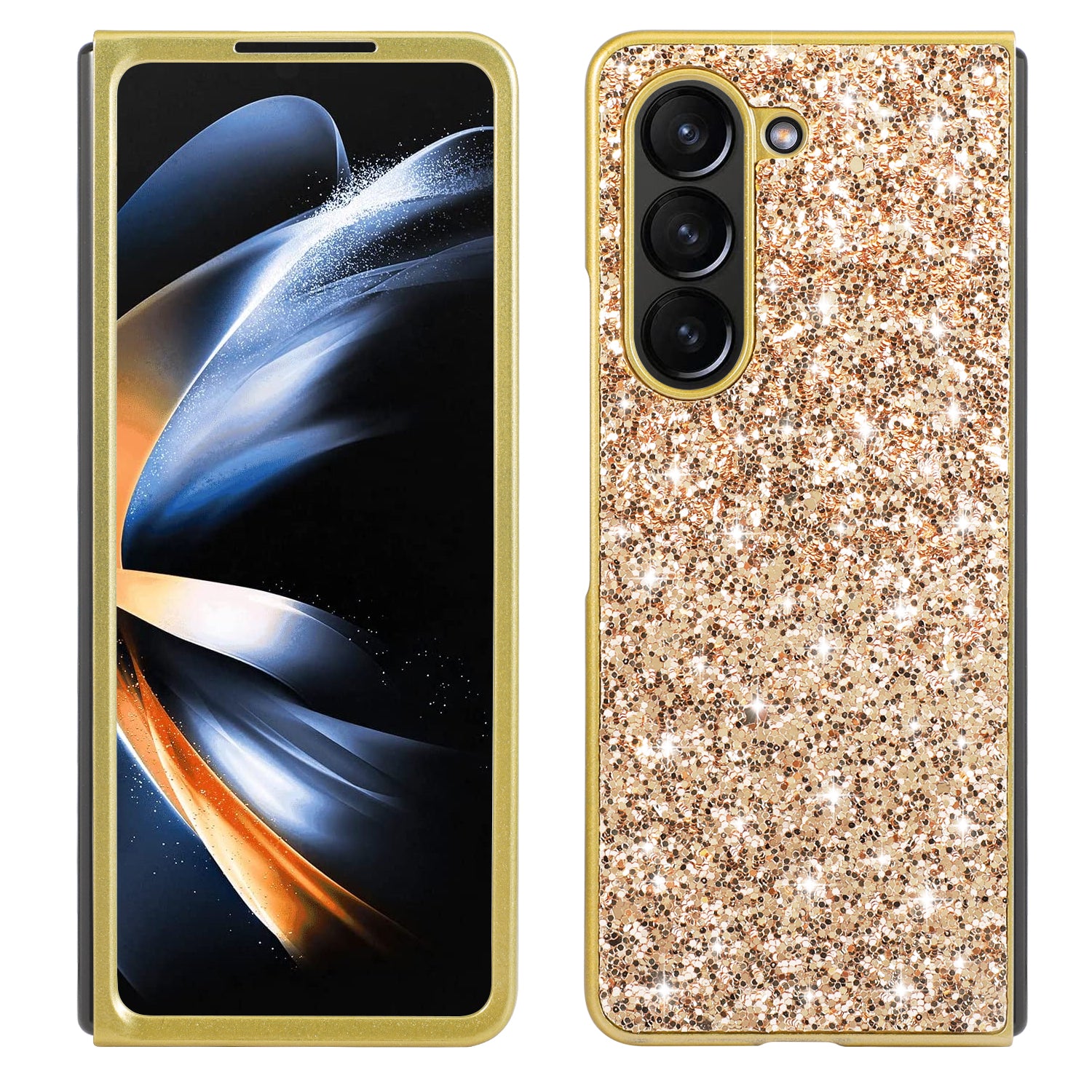 Samsung Galaxy Z Fold 5 Bling Glitter Sequin Cover - protective case detail