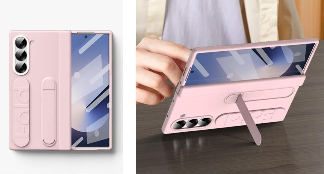 Samsung Galaxy Z Fold 6 Pink Hand Strap Matte Cover - colour options