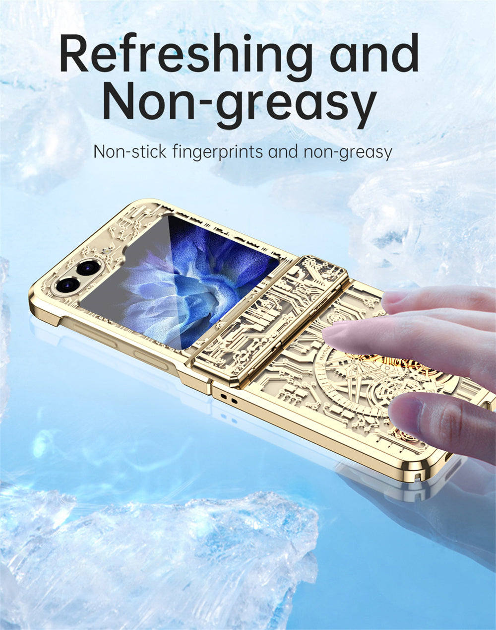 Samsung Galaxy Z Flip 5 Gold Electroplated Cricuit Cover - colour options