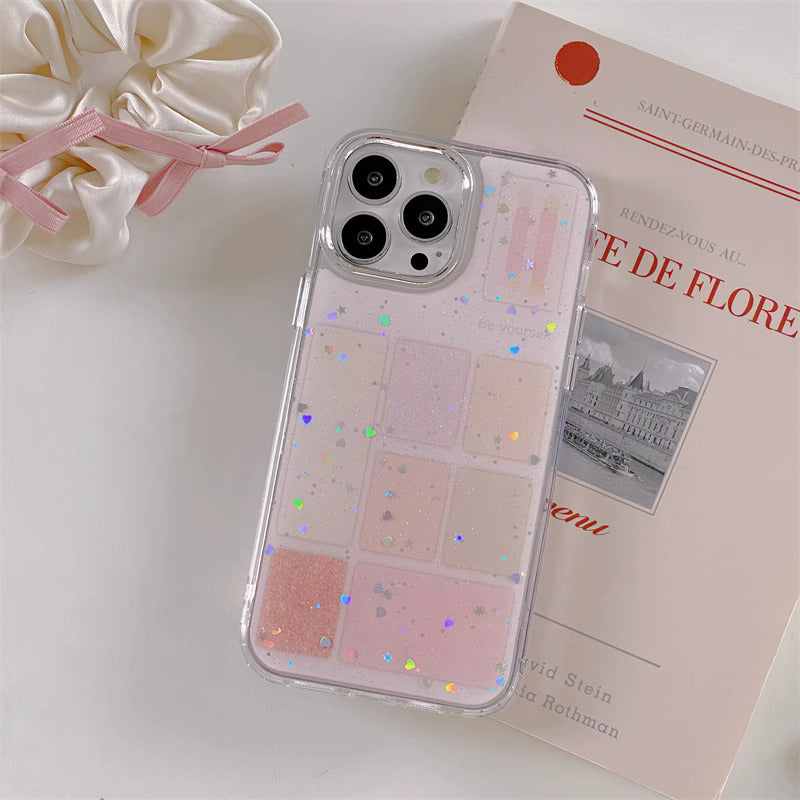 Elegant Makeup Blocks Glitter Lanyard Cover – phone accessory by JustAndBest India