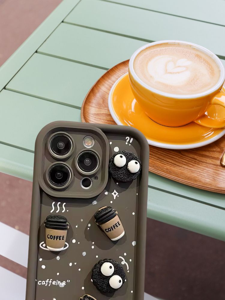 iPhone 15 Pro 3D Coffee Badges Cover - phone case