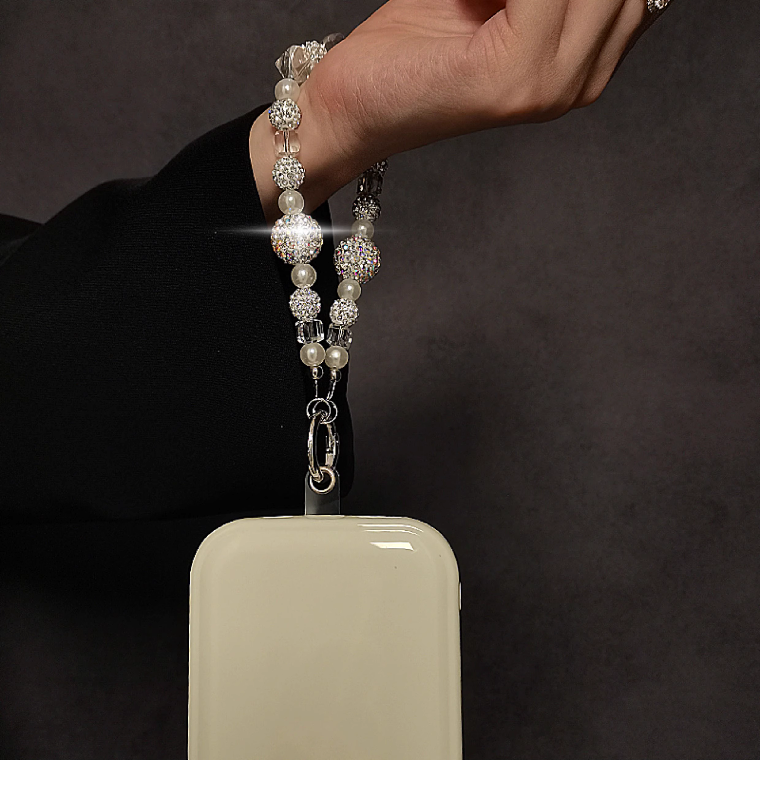 Luxury Pearls and Stones Phone Charm for Default Title - slim profile