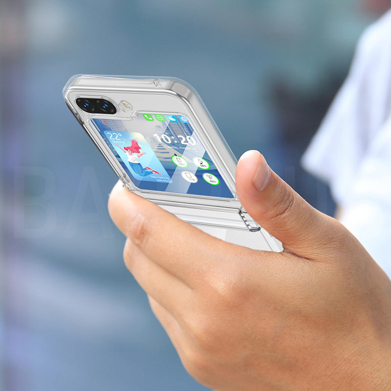Samsung Galaxy Z Flip 5 Shockproof Transparent Cover (with Hinge prote - slim profile