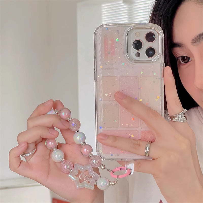 Elegant Makeup Blocks Glitter Lanyard Cover – phone accessory by JustAndBest India