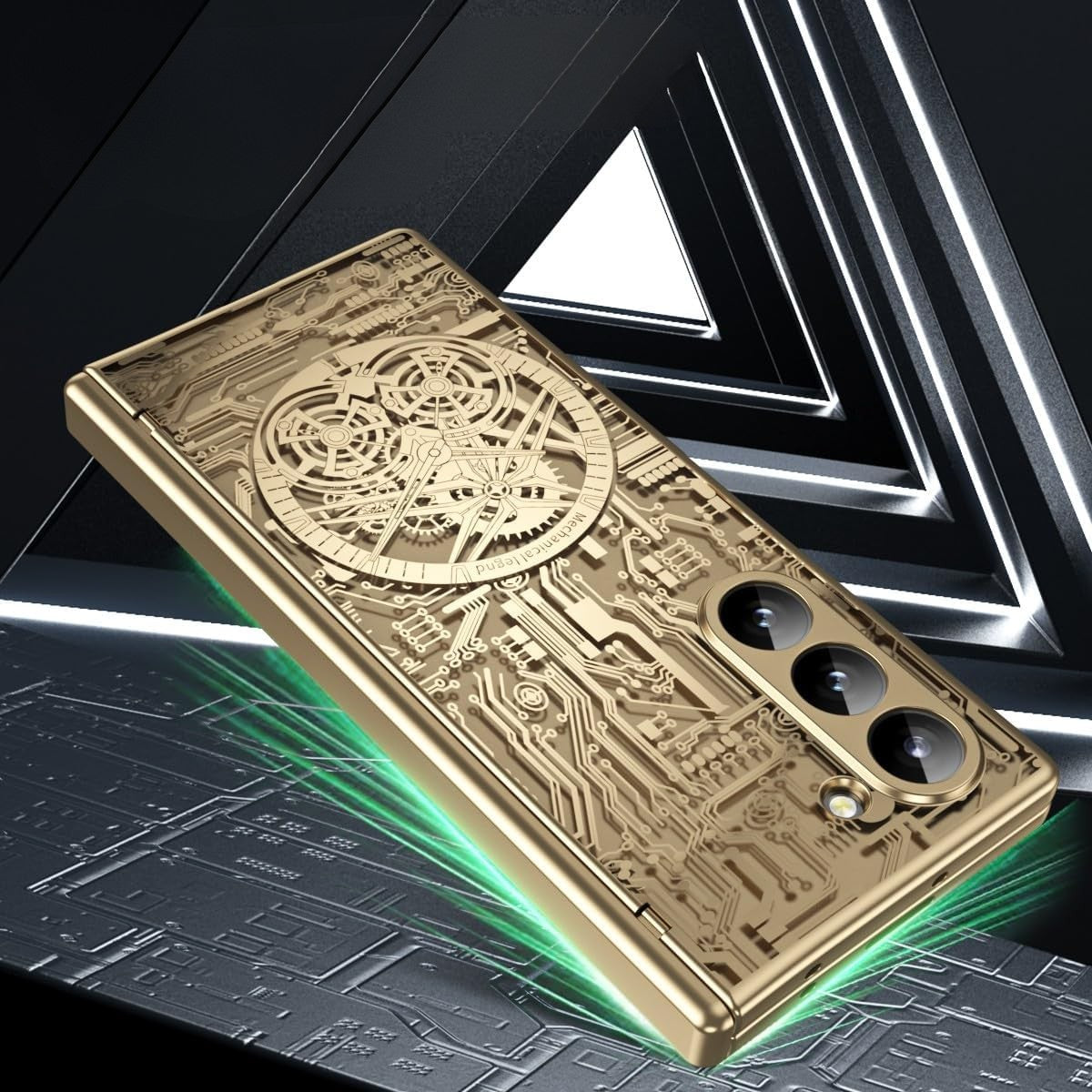 Samsung Galaxy Z Fold 6 Electroplated Circuit Transparent Cover (and H - phone case