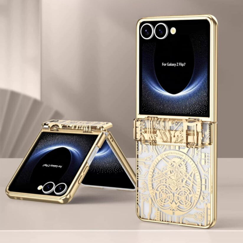 Samsung Galaxy Z Flip 7 Electroplated Circuit Cover - protective case detail
