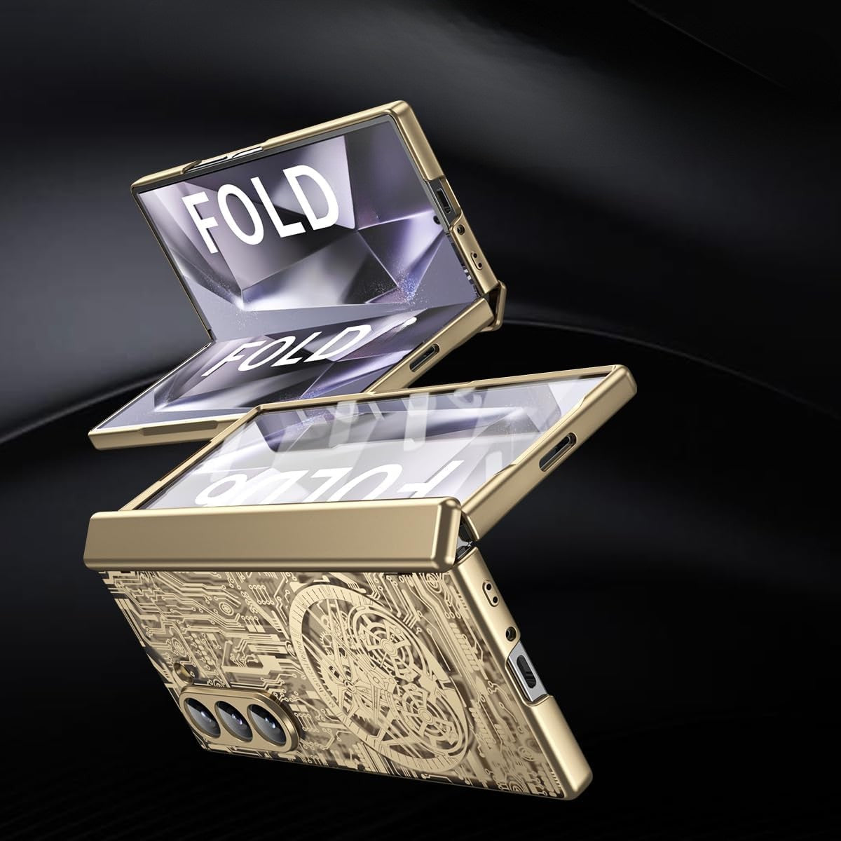 Samsung Galaxy Z Fold 6 Electroplated Circuit Transparent Cover (and H - colour options