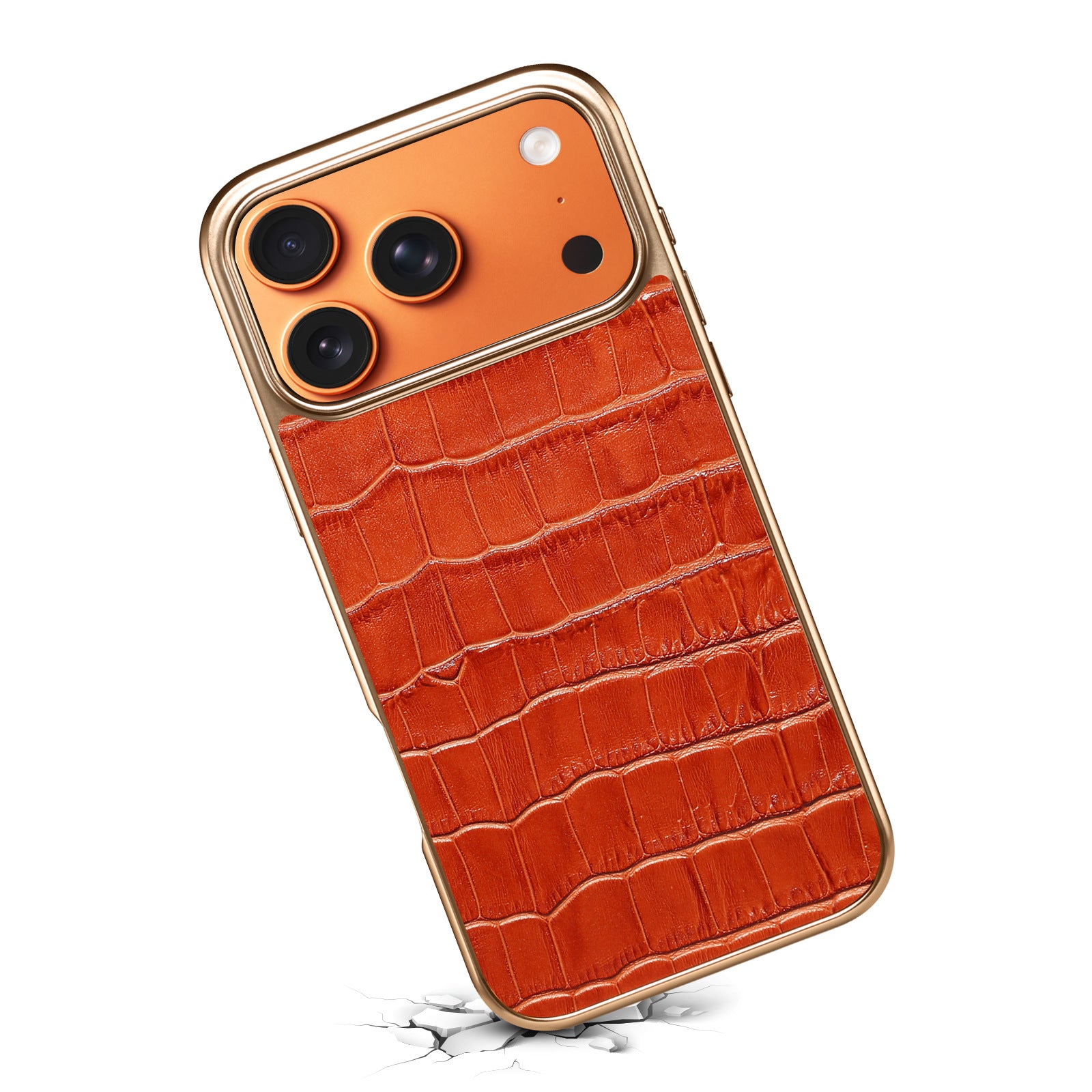 iPhone 17 Series Croco Pattern Leather Cover - case features