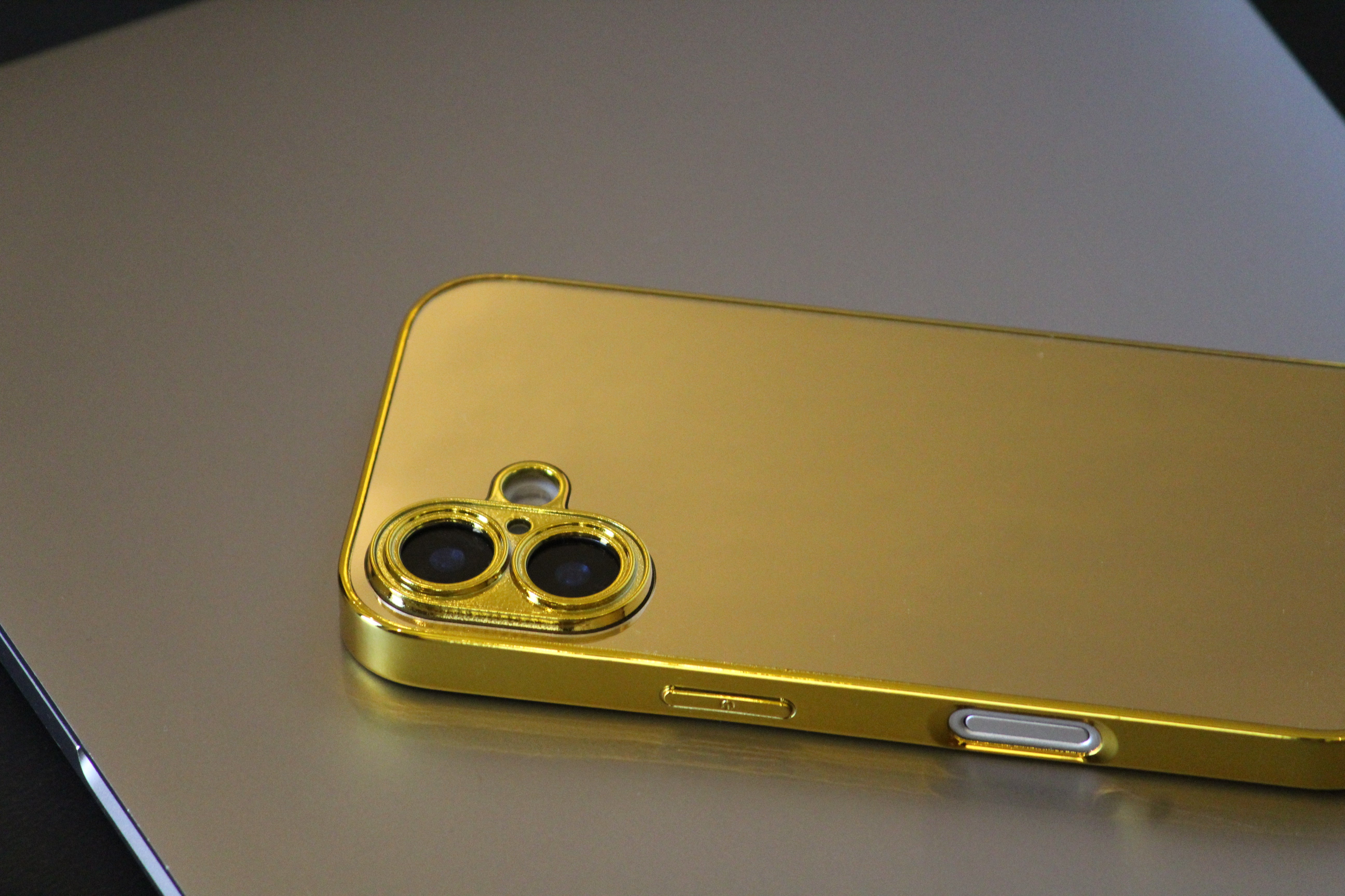 iPhone 17 Gold Electroplated Protection Case - lifestyle