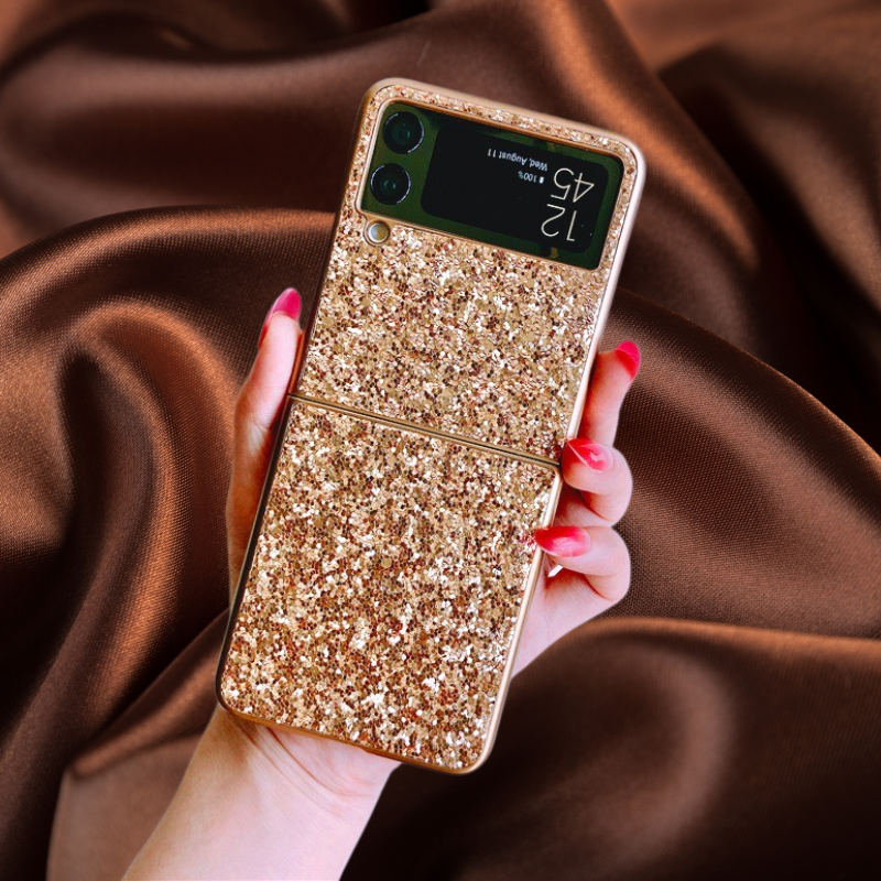 Samsung Galaxy Z Flip 5 Bling Glitter Sequin Cover - protective case detail