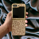 gold glitter cover flip 5