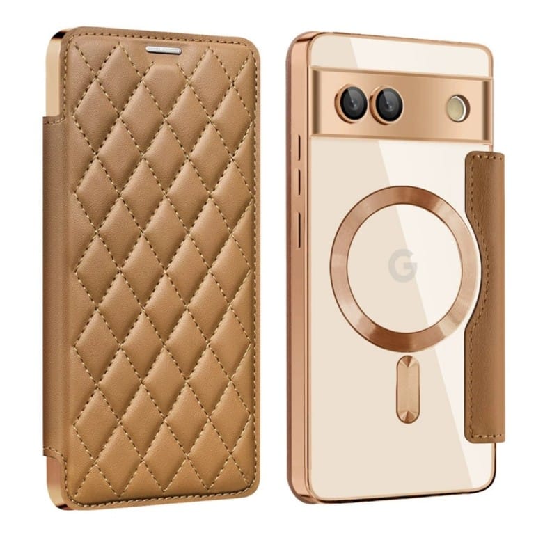 Google Pixel 9 Pro XL/Google Pixel 10 Pro XL Gold Electroplated Leather Case - case features
