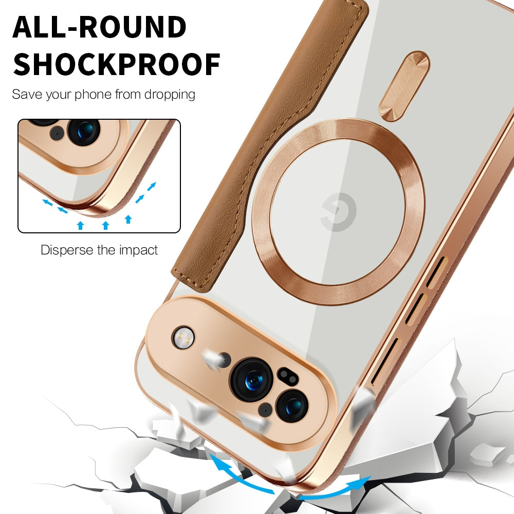 Google Pixel 9 Pro XL/Google Pixel 10 Pro XL Gold Electroplated Leather Case - colour options