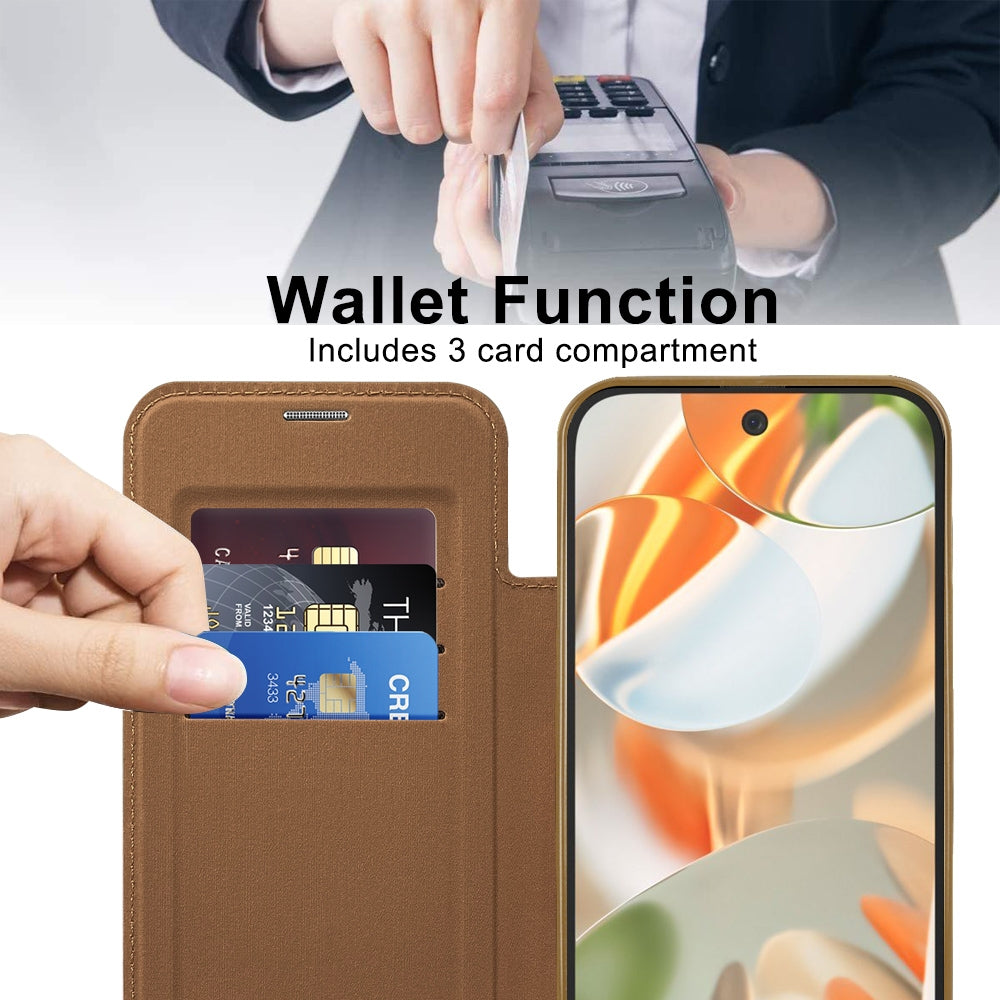 Google Pixel 9A Gold Electroplated Leather Flip Case - colour options