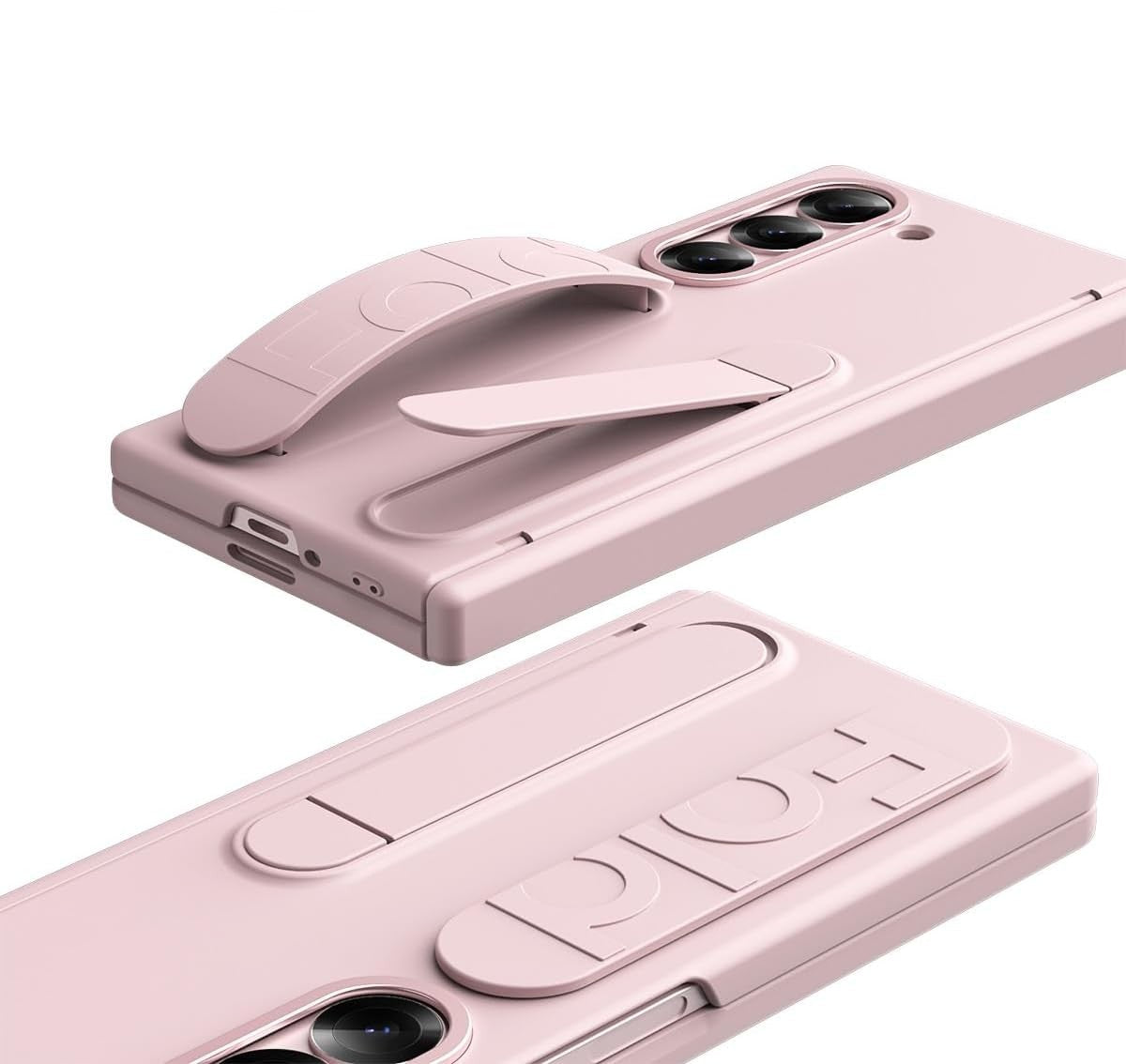 Samsung Galaxy Z Fold 6 Pink Hand Strap Matte Cover - protective case detail
