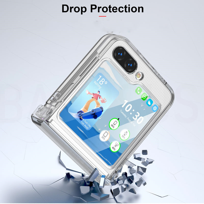 Samsung Galaxy Z Flip 5 Shockproof Transparent Cover (with Hinge prote - phone case