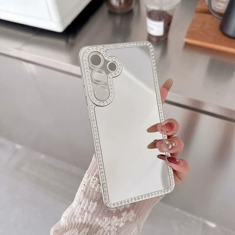 Samsung Galaxy S26 Bling Diamond Rhinestones Mirror Case - slim profile