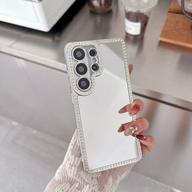 Samsung Galaxy S26 Bling Diamond Rhinestones Mirror Case - lifestyle