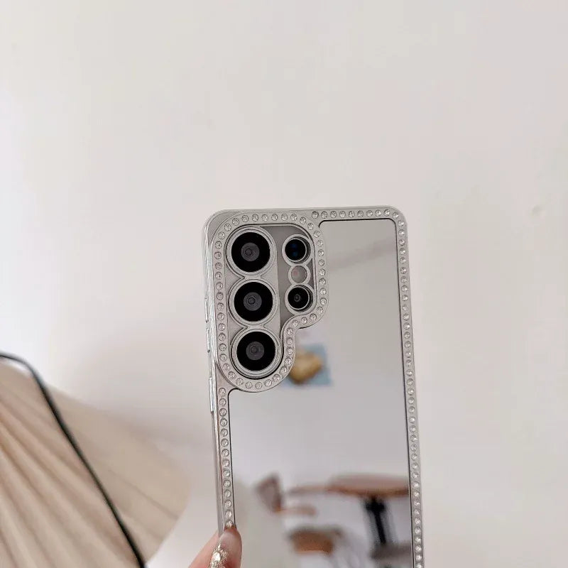 Samsung Galaxy S26 Bling Diamond Rhinestones Mirror Case - case features