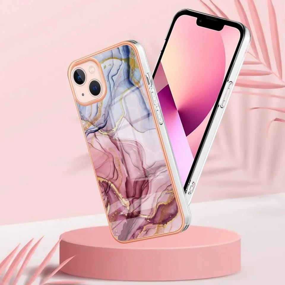 iPhone 15 Glossy Marble Pattern Case | Designer Case