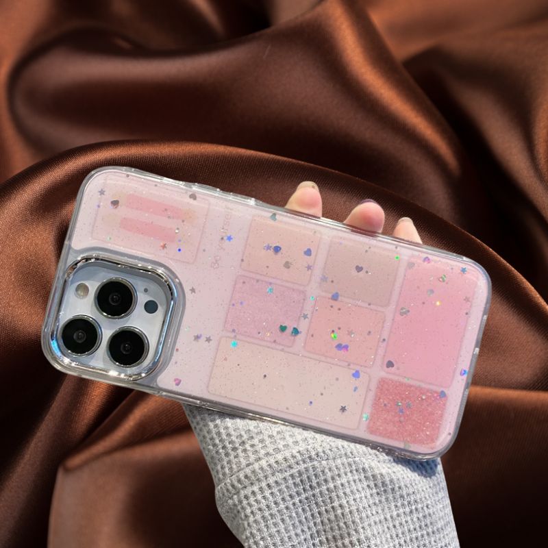 Elegant Makeup Blocks Glitter Lanyard Cover – phone accessory by JustAndBest India