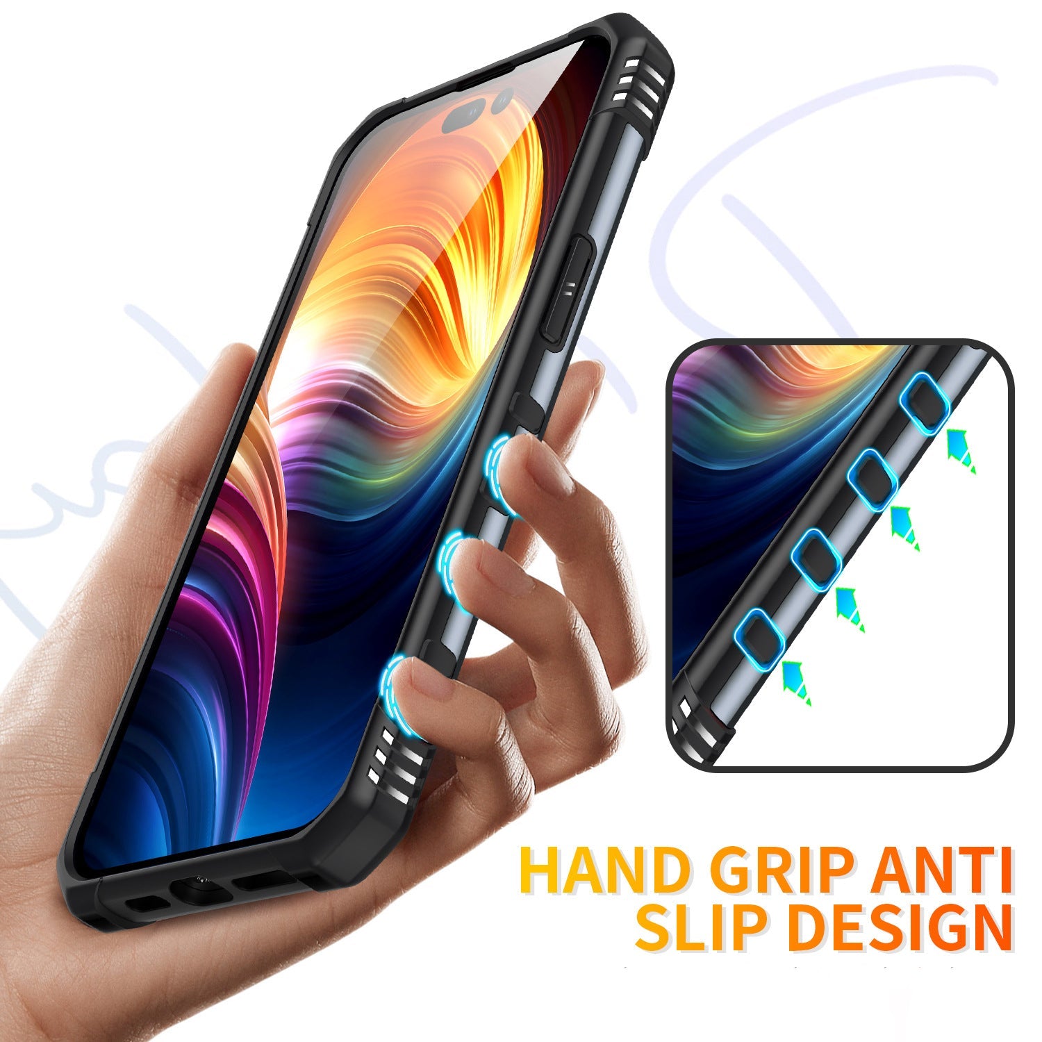 iPhone 13 Series Ring Holder Silver Matte Armour Cover - phone case